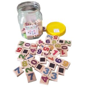 Magnetni brojevi 0–9 – drveni edukativni set (60 komada)