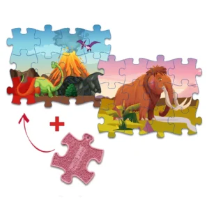 OBOSTRANE PUZZLE: BRAHIOSAUR I MAMUT